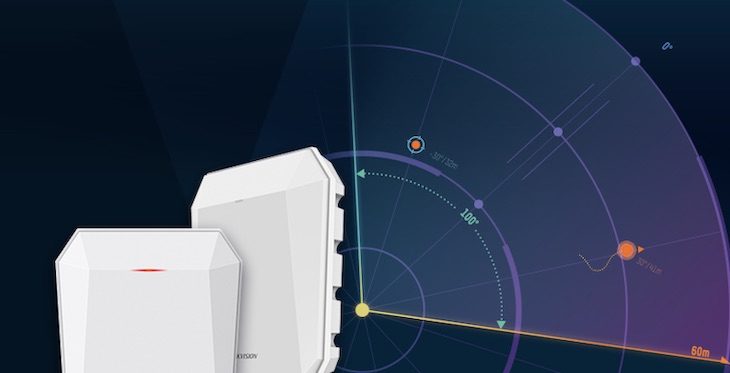 Radar de seguridad perimetral con zona de detección